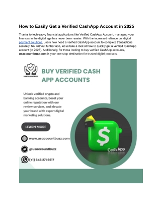 How to Easily Get a Verified CashApp Account in 2025