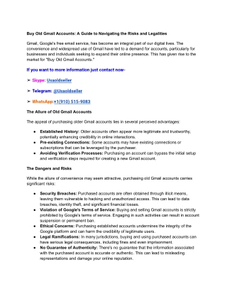 Buy Old Gmail Accounts_ A Guide to Navigating the Risks and Legalities