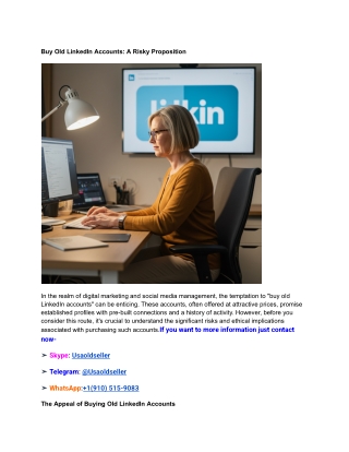 Buy Old LinkedIn Accounts_ A Risky Proposition