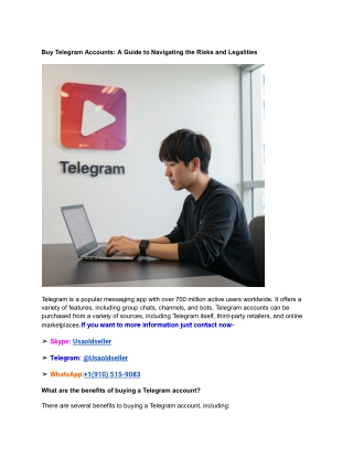 Buy Telegram Accounts_ A Guide to Navigating the Risks and Legalities