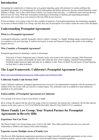 Moore Family Law Group: Your Trusted Partner for Prenuptial Agreements in Beverl