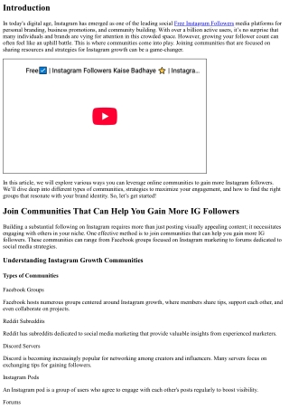 Join Communities That Can Help You Gain More IG followers