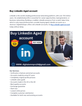 buy linkedin aged account