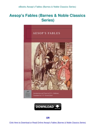 eBooks Aesop's Fables (Barnes & Noble Classics Series)