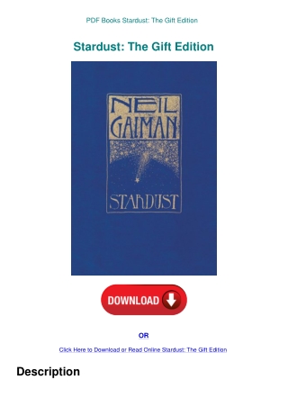 PDF Books Stardust The Gift Edition