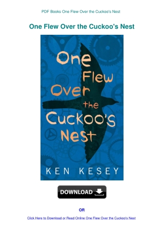 PDF Books One Flew Over the Cuckoo's Nest