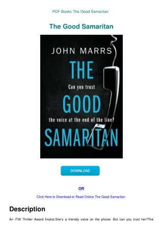 PDF Books The Good Samaritan