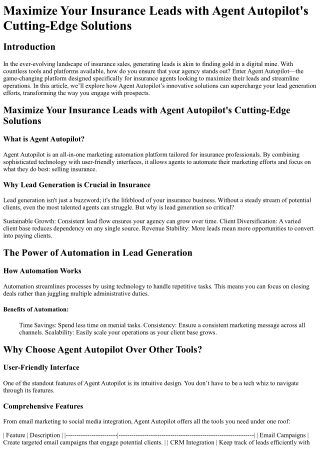 maximize your insurance leads with agent
