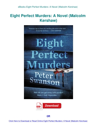 eBooks Eight Perfect Murders A Novel (Malcolm Kershaw)