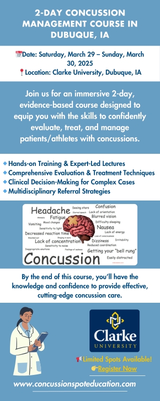 2 day concussion management course in dubuque ia