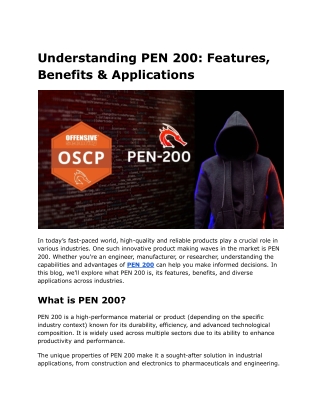 understanding pen 200 features benefits
