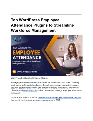 top wordpress employee attendance plugins