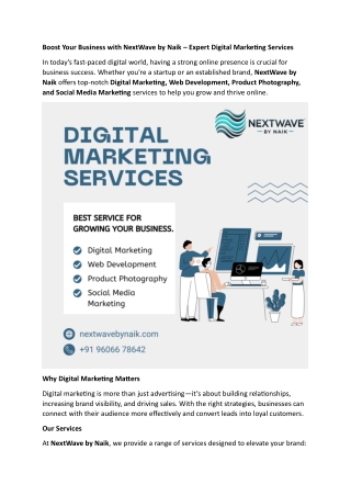 Boost Your Business with NextWave by Naik