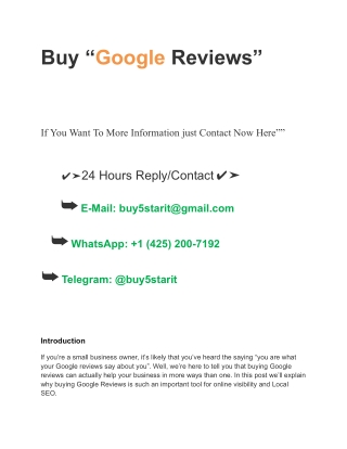 Buy “Google Reviews”