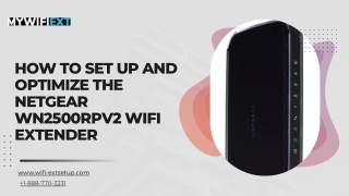 how to set up and optimize the netgear wn2500rpv2