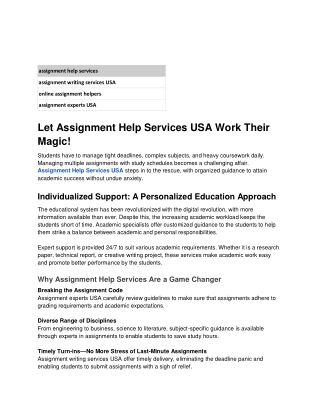assignment help services