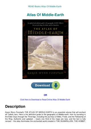 READ Books Atlas Of Middle-Earth
