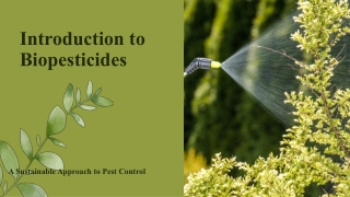Introduction to Pesticide Residue Analysis