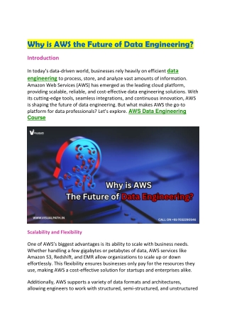 why is aws the future of data engineering