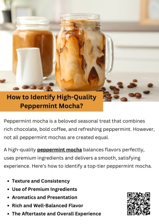 How to Identify High-Quality Peppermint Mocha?