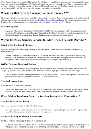 Security Excellence: The Elite Companies Serving Tucson