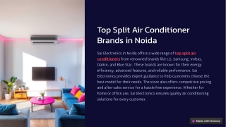Top Split Air Conditioner Brands in Noida