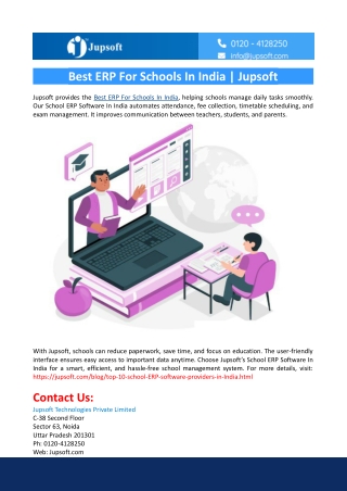 Best ERP For Schools In India