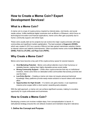 how to create a meme coin expert development
