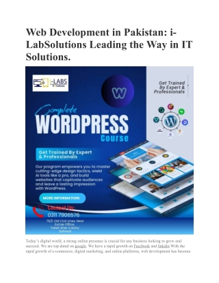 web development by i-labsolution pdf