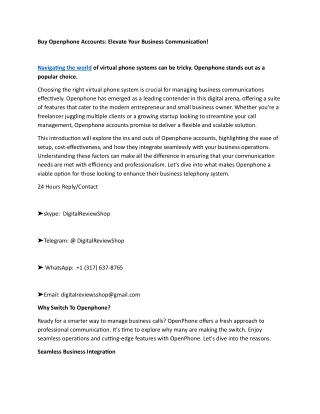 buy openphone accounts elevate your business