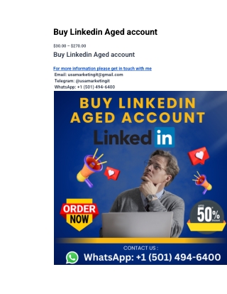 buy linkedin aged account