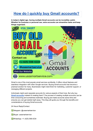 How do I quickly buy Gmail accounts_