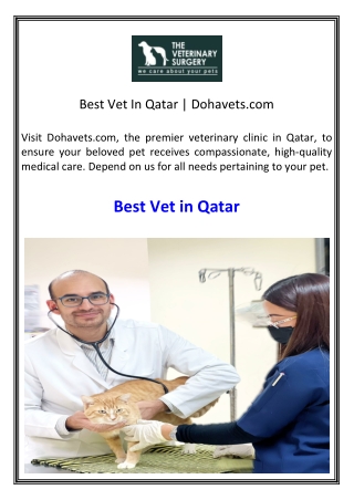 Best Vet In Qatar  Dohavets.com
