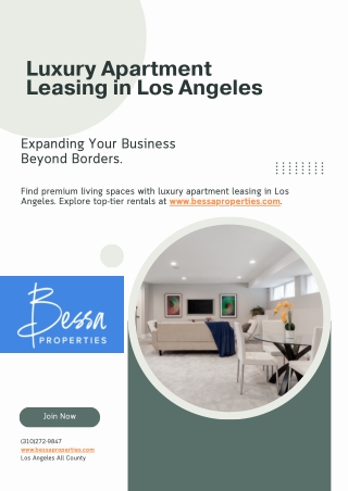Luxury Apartment Leasing in Los Angeles - bessaproperties.com