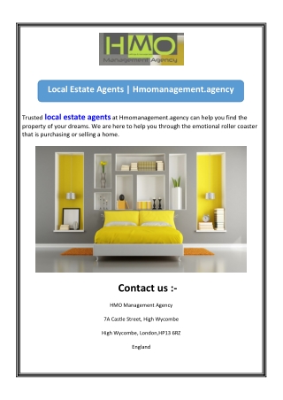Local Estate Agents  Hmomanagement.agency