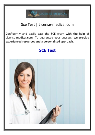 Sce Test  License-medical.com