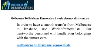 melbourne to brisbane removalists