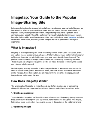 Imagefap_ Your Guide to the Popular Image-Sharing Site