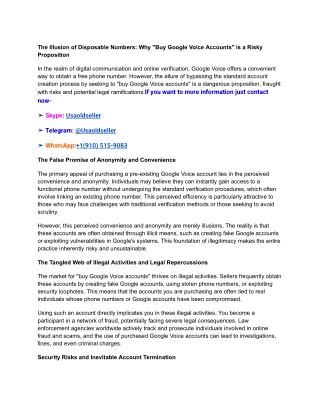 The Illusion of Disposable Numbers_ Why _Buy Google Voice Accounts_ is a Risky Proposition