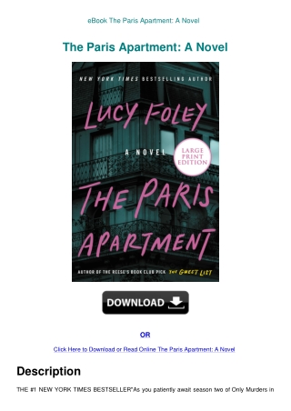 eBook The Paris Apartment A Novel