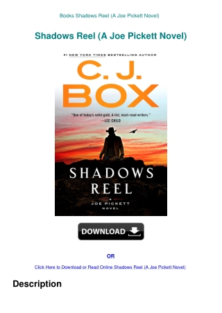Books Shadows Reel (A Joe Pickett Novel)