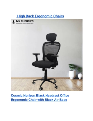 High Back Ergonomic Chairs