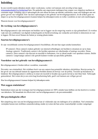 Hoe beveiligingscamera's kunnen helpen bij inbraakpreventie