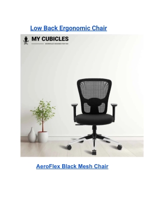 Low Back Ergonomic Chair