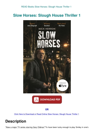 READ Books Slow Horses Slough House Thriller 1