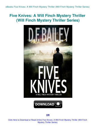 eBooks Five Knives A Will Finch Mystery Thriller (Will Finch Mystery Thriller Series)
