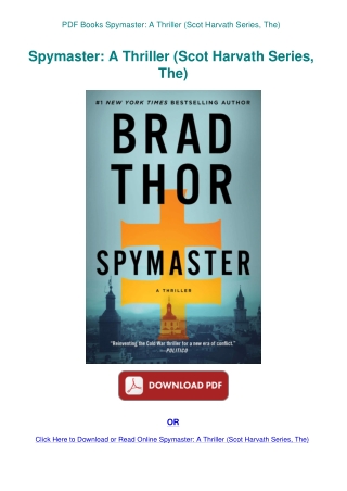 PDF Books Spymaster A Thriller (Scot Harvath Series  The)