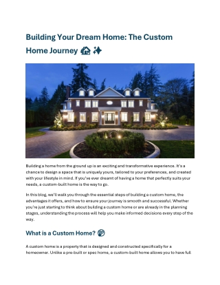 building your dream home the custom home journey