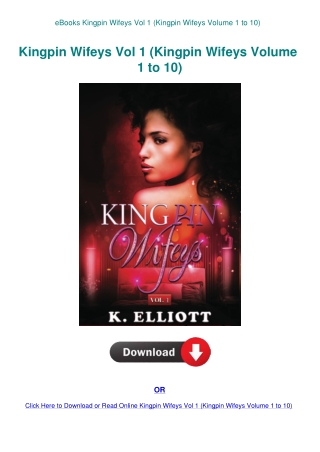 eBooks Kingpin Wifeys Vol 1 (Kingpin Wifeys Volume 1 to 10)