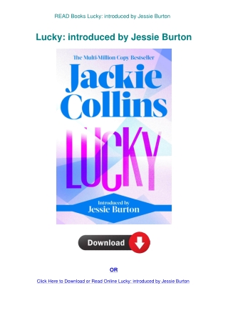 READ Books Lucky introduced by Jessie Burton